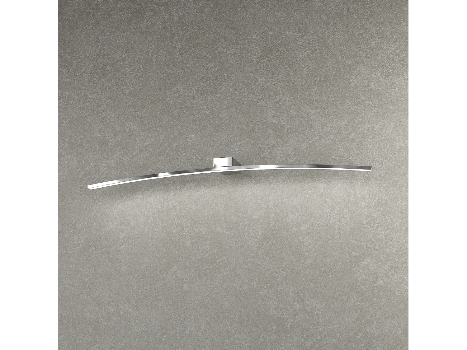 Toplight Curved Wandleuchte mit integrierter LED, verchromte Metallstruktur, modernes Design 90x7x16cm 15W
