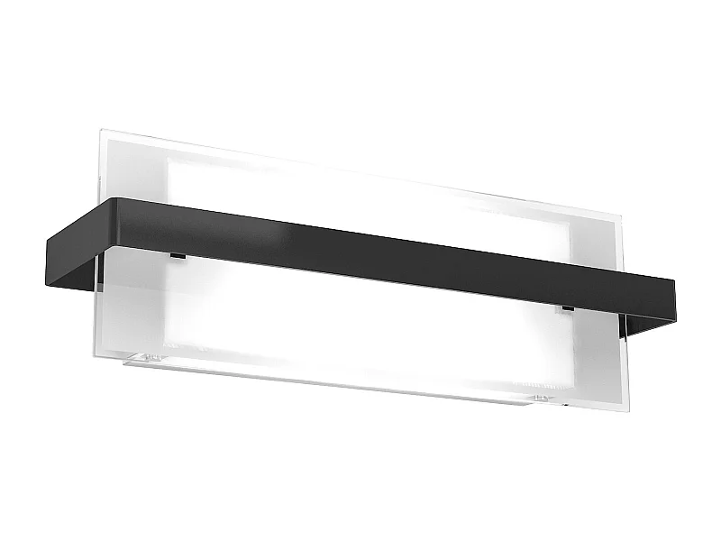 Toplight Plafoniera da parete 2 luci Cross con attacco E27, struttura nera e bianca, design moderno 44x12x15cm