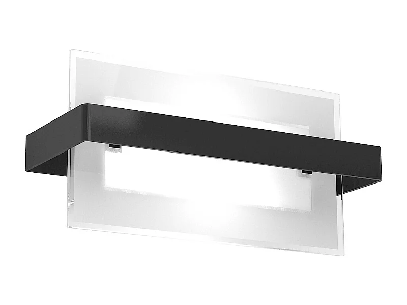 Luminária de parede Toplight Cross de 1 luz com soquete E27, estrutura preta e branca, design moderno 29x12x15cm