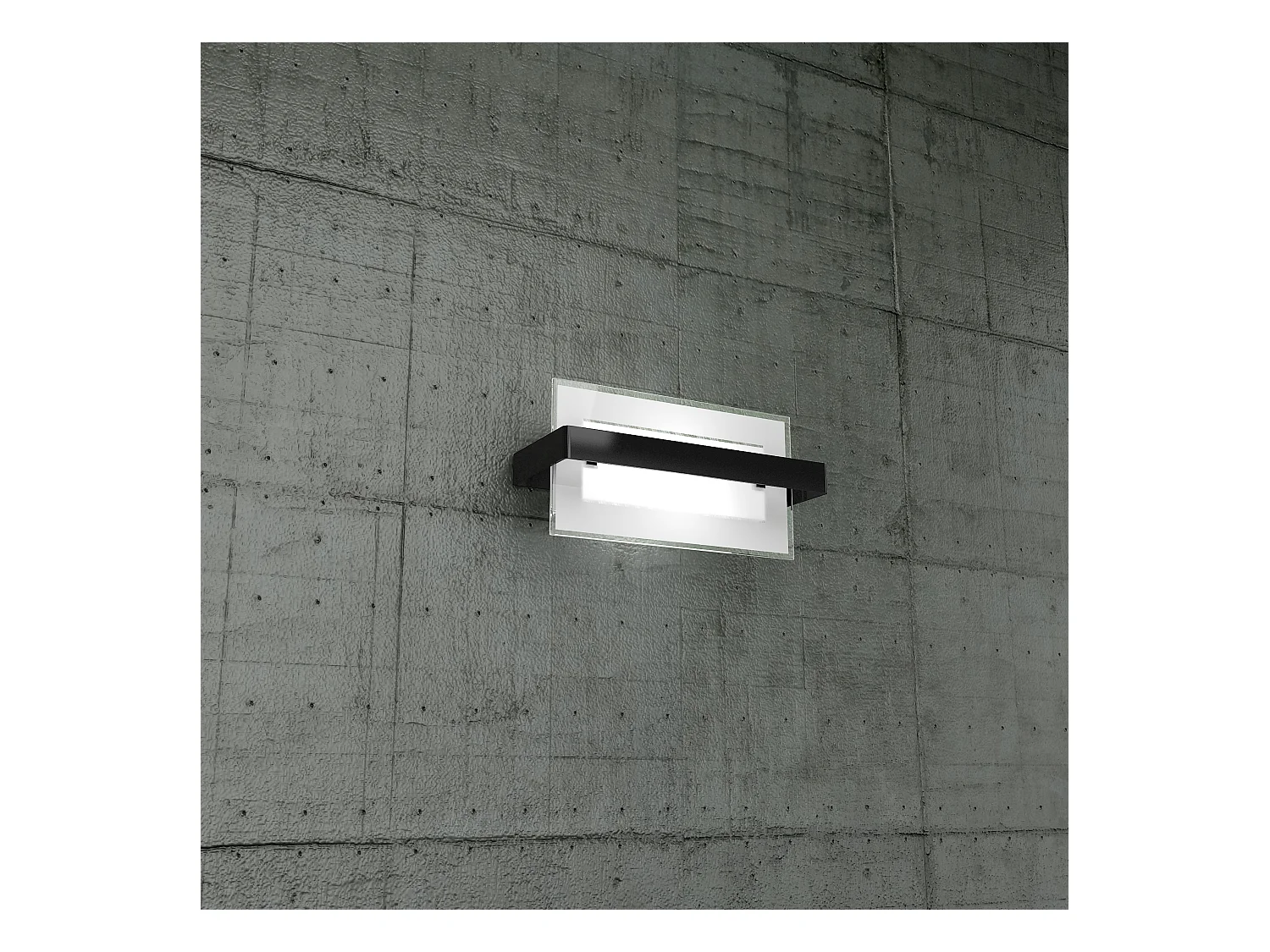 Luminária de parede Toplight Cross de 1 luz com soquete E27, estrutura preta e branca, design moderno 29x12x15cm