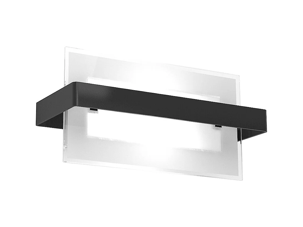 Toplight 1-flammige Cross-Wandleuchte mit E27-Fassung, schwarz-weiße Struktur, modernes Design 29x12x15cm