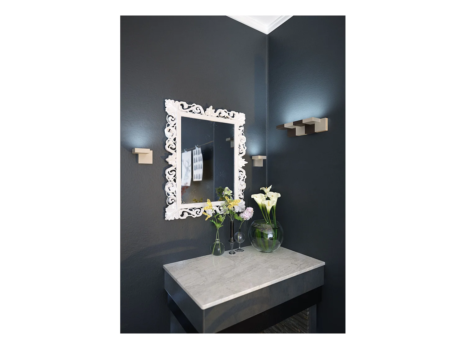 Up moderno holofote de parede 1 luz GX53 encaixe máx. 9W - Estrutura metálica cor areia design moderno