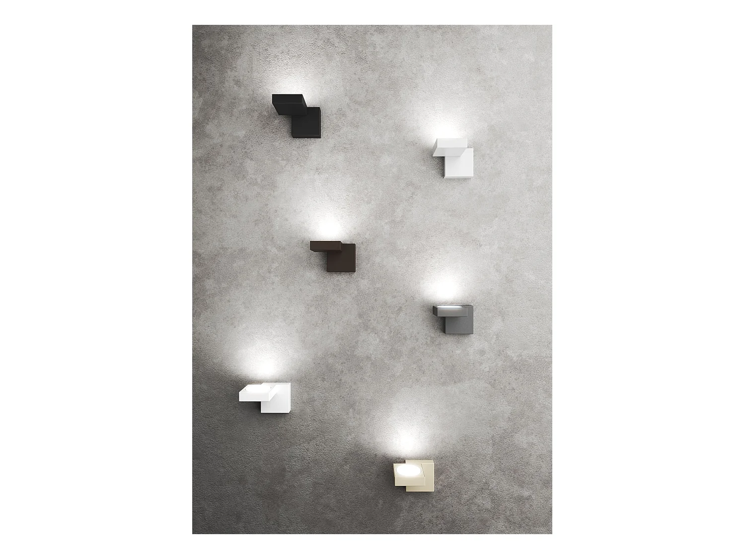 Up moderno holofote de parede 1 luz GX53 encaixe máx. 9W - Estrutura metálica cor areia design moderno