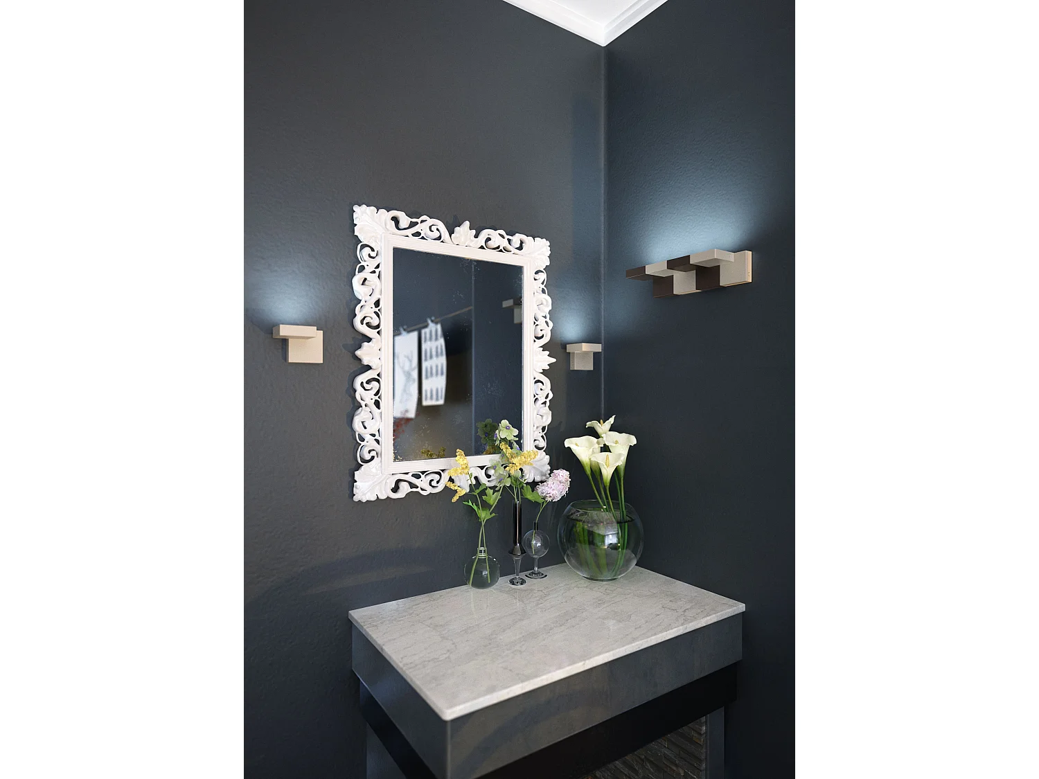 Faretto da parete Up moderno 1 luce attacco GX53 max 9W - Struttura in metallo colore sabbia design moderno