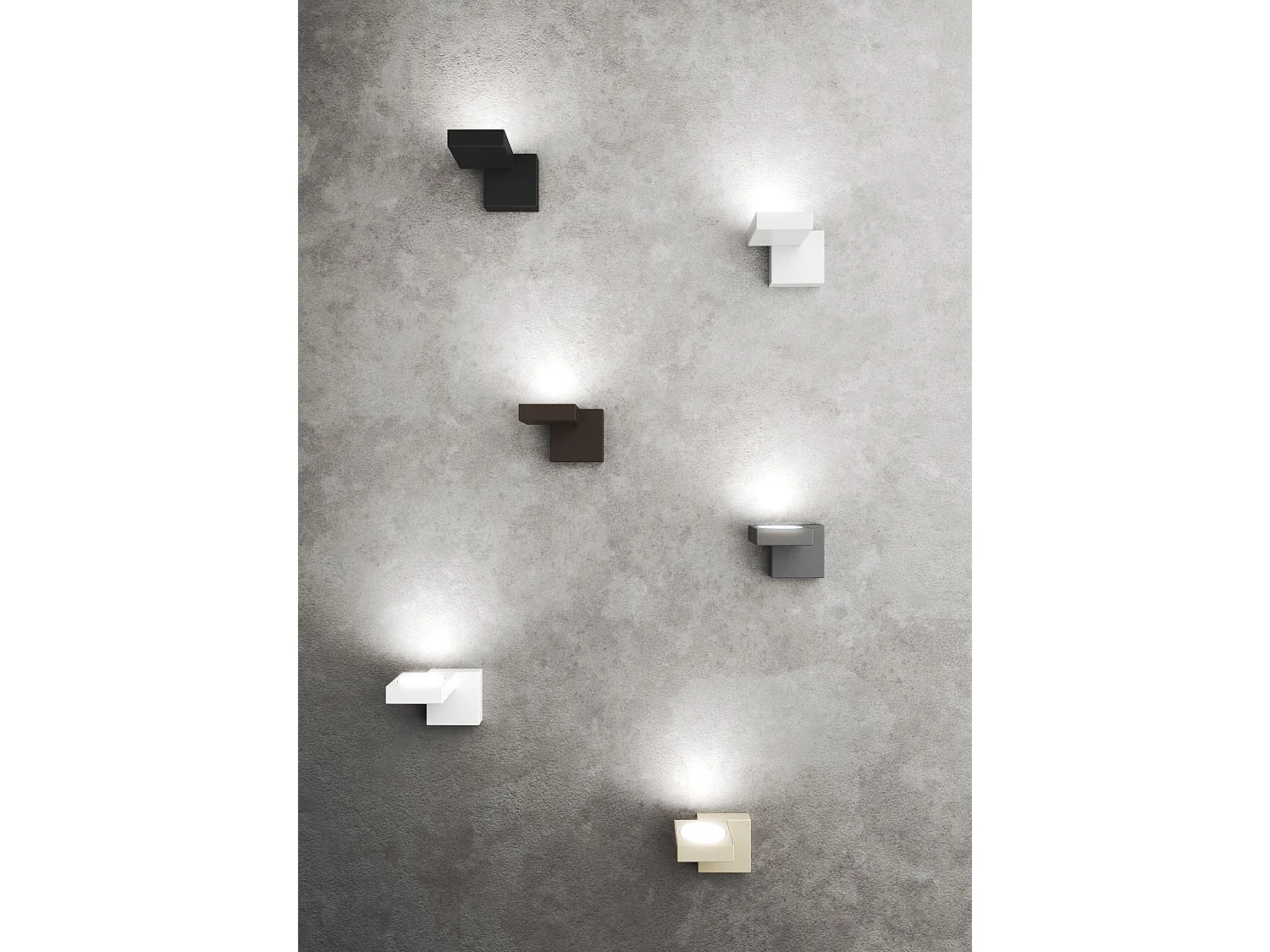 Faretto da parete Up moderno 1 luce attacco GX53 max 9W - Struttura in metallo colore sabbia design moderno