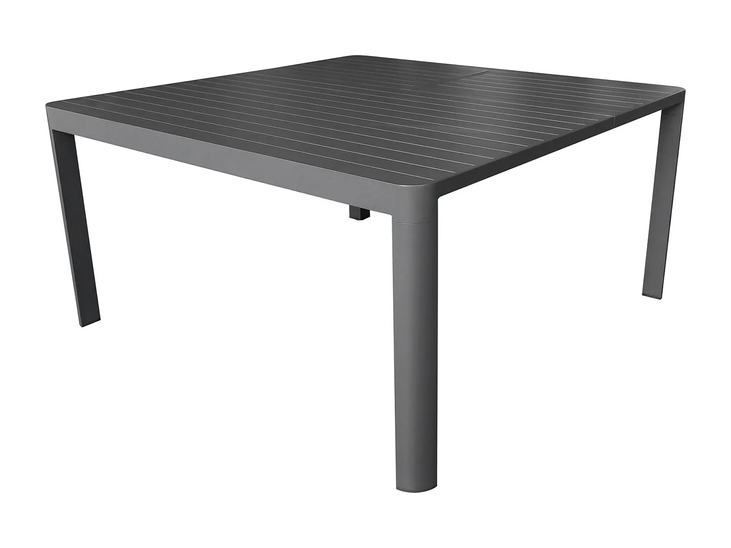 Table de jardin carrée/rectangle 4/8p en full aluminium Gris COMO