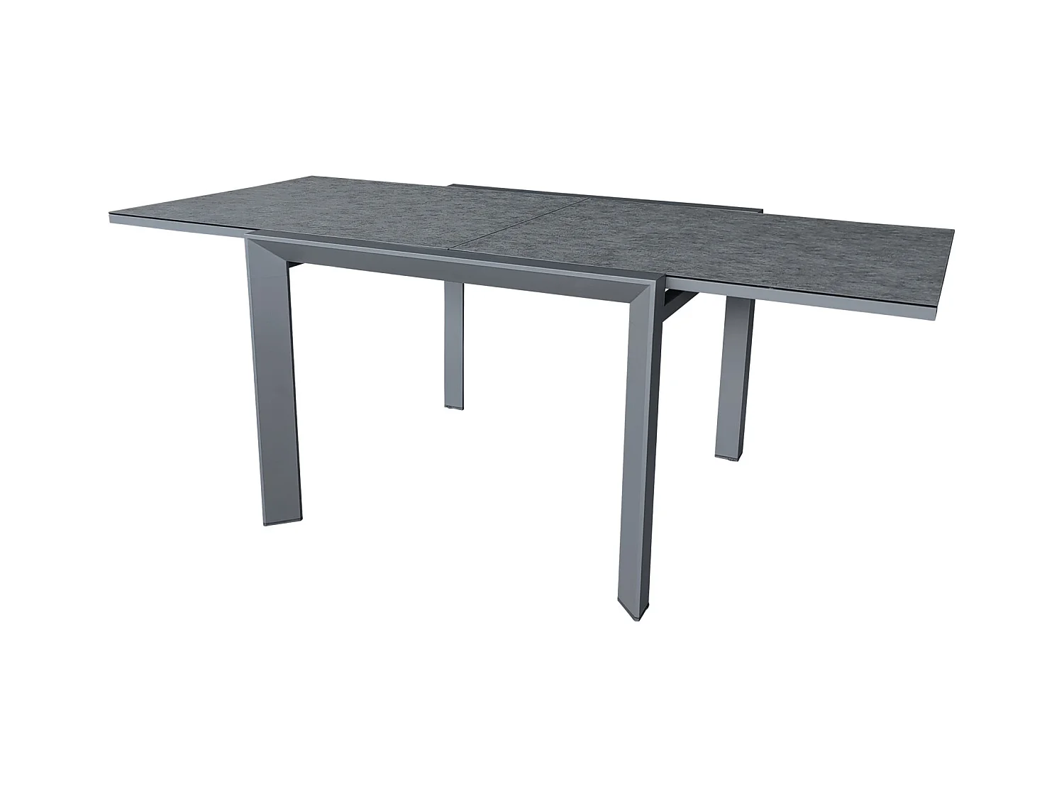 Table de jardin 4/8p en full aluminium Gris MODULO
