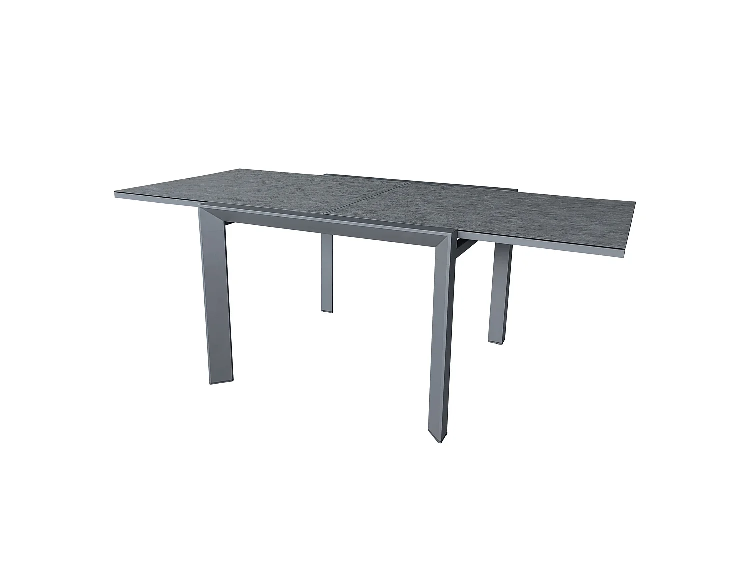 Table de jardin en full aluminium gris extensible 4/8 places MODULO