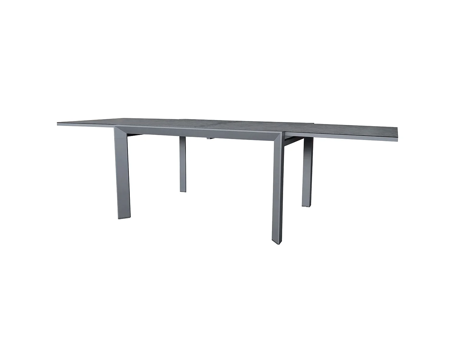 Table de jardin 6/10p en full aluminium Gris MODULO