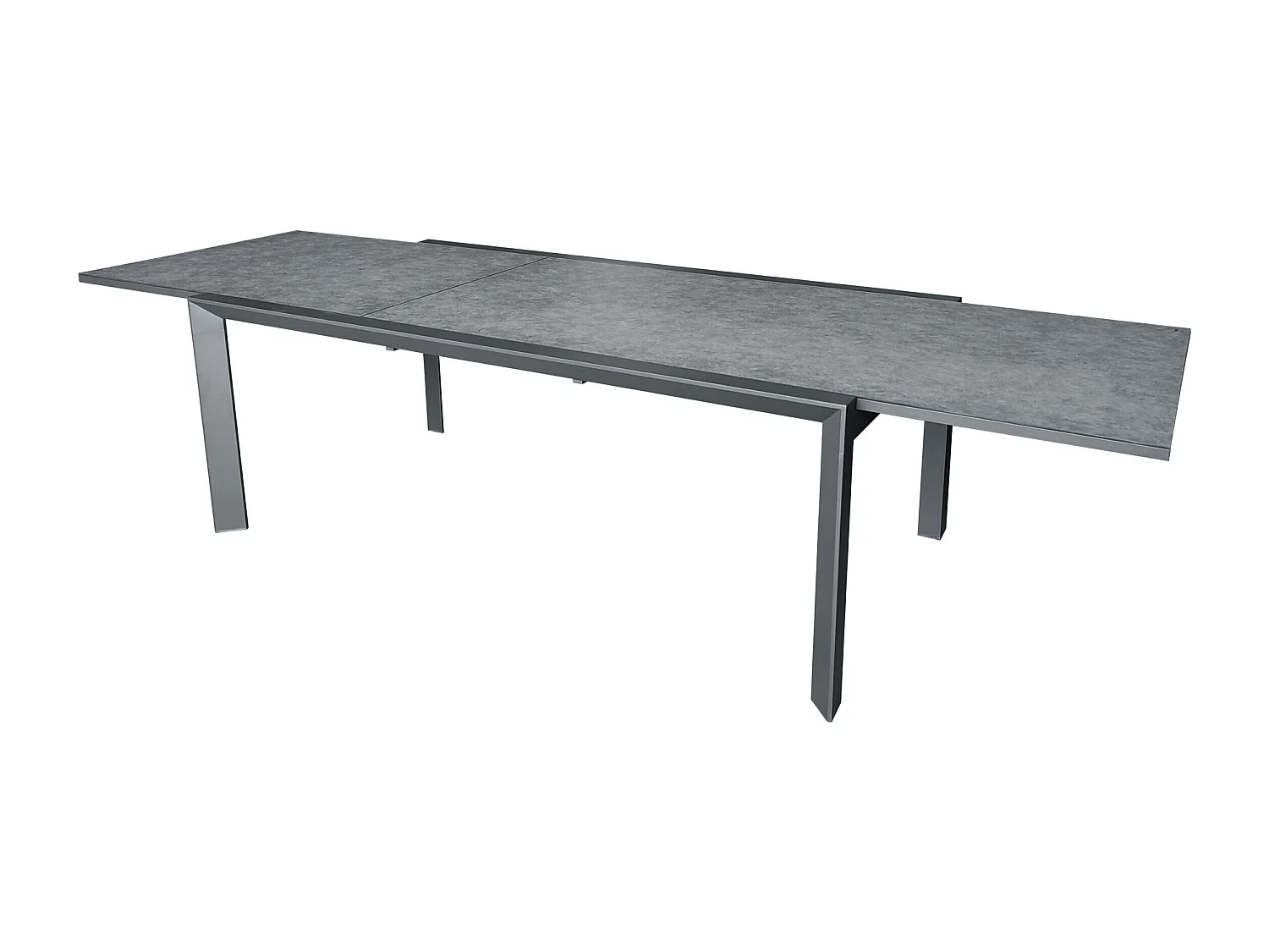 Table de jardin 8/12p en full aluminium Gris MODULO
