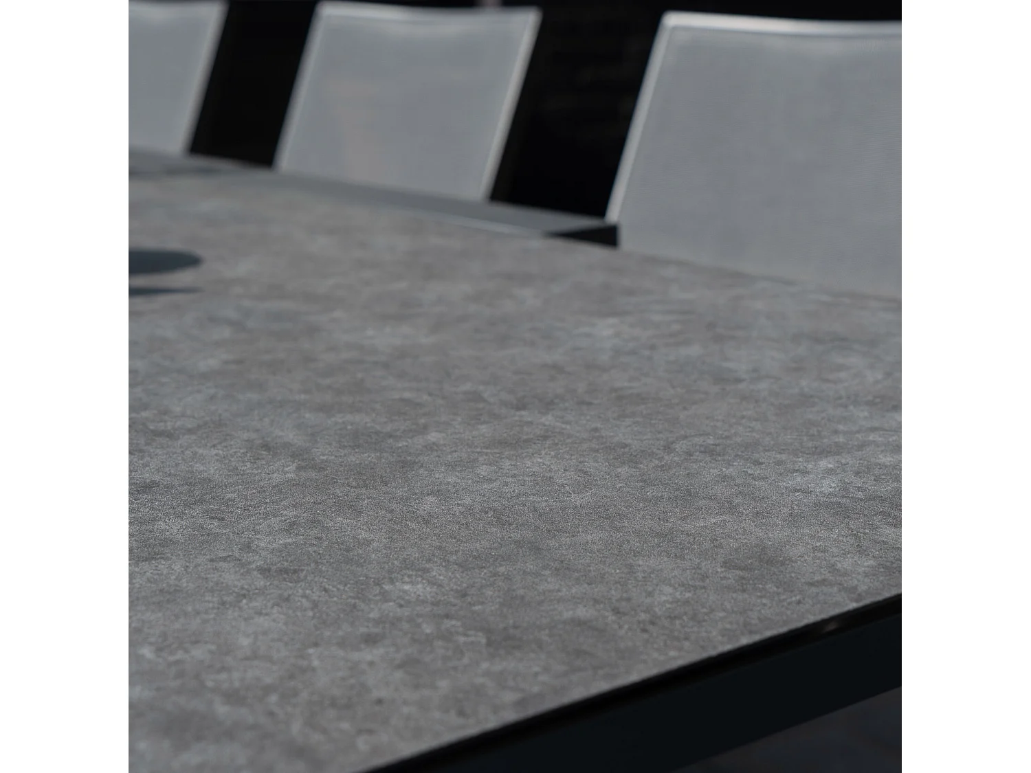 Ensemble de jardin aluminium gris 6/10P MODULO avec 8 fauteuils