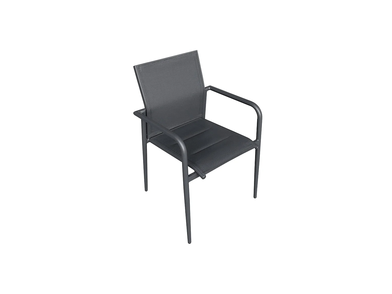 Ensemble Carrée 4/8p en full aluminium Gris avec 6 fauteuils COMO