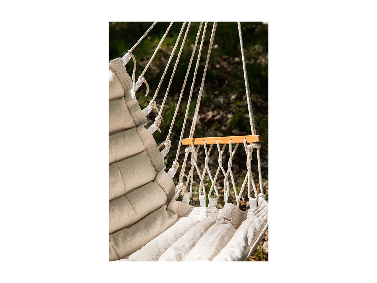 Tapaz hangend tuinstoel wit.