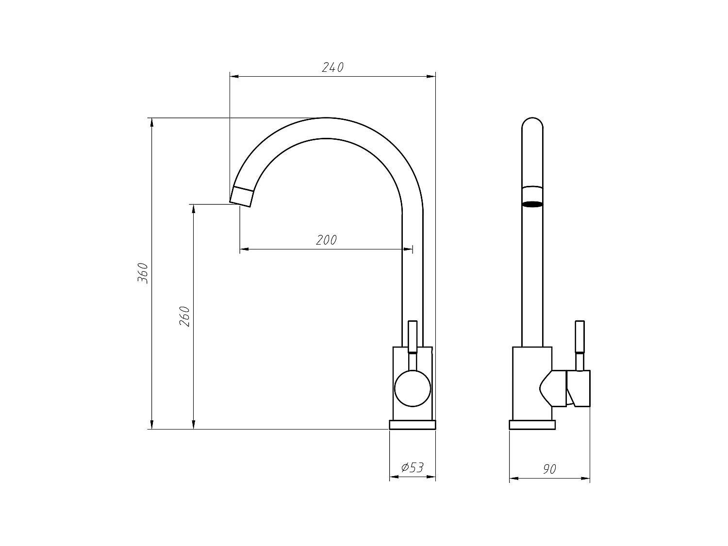 Zestaw zlewozmywak 55 x 45 cm SOELA + bateria ROMILY ze stali nierdzewnej - Szary