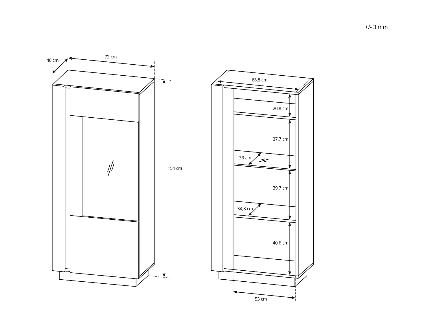 Parete attrezzata moderna con luci LED bianca con dettagli rovere PALK4
