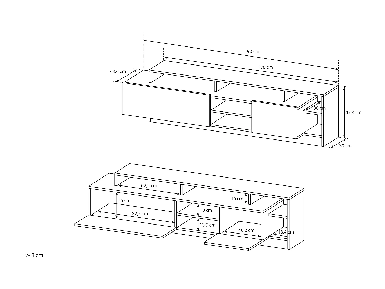 Parete attrezzata moderna rovere e antracite PALK1