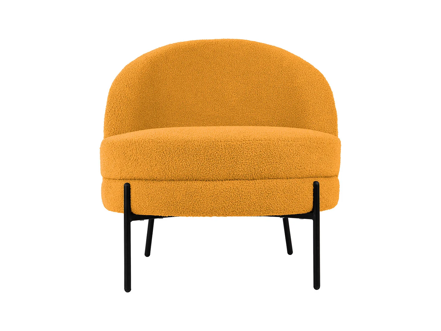 Fauteuil Noble Teddy Curl - Jaune Ocre
