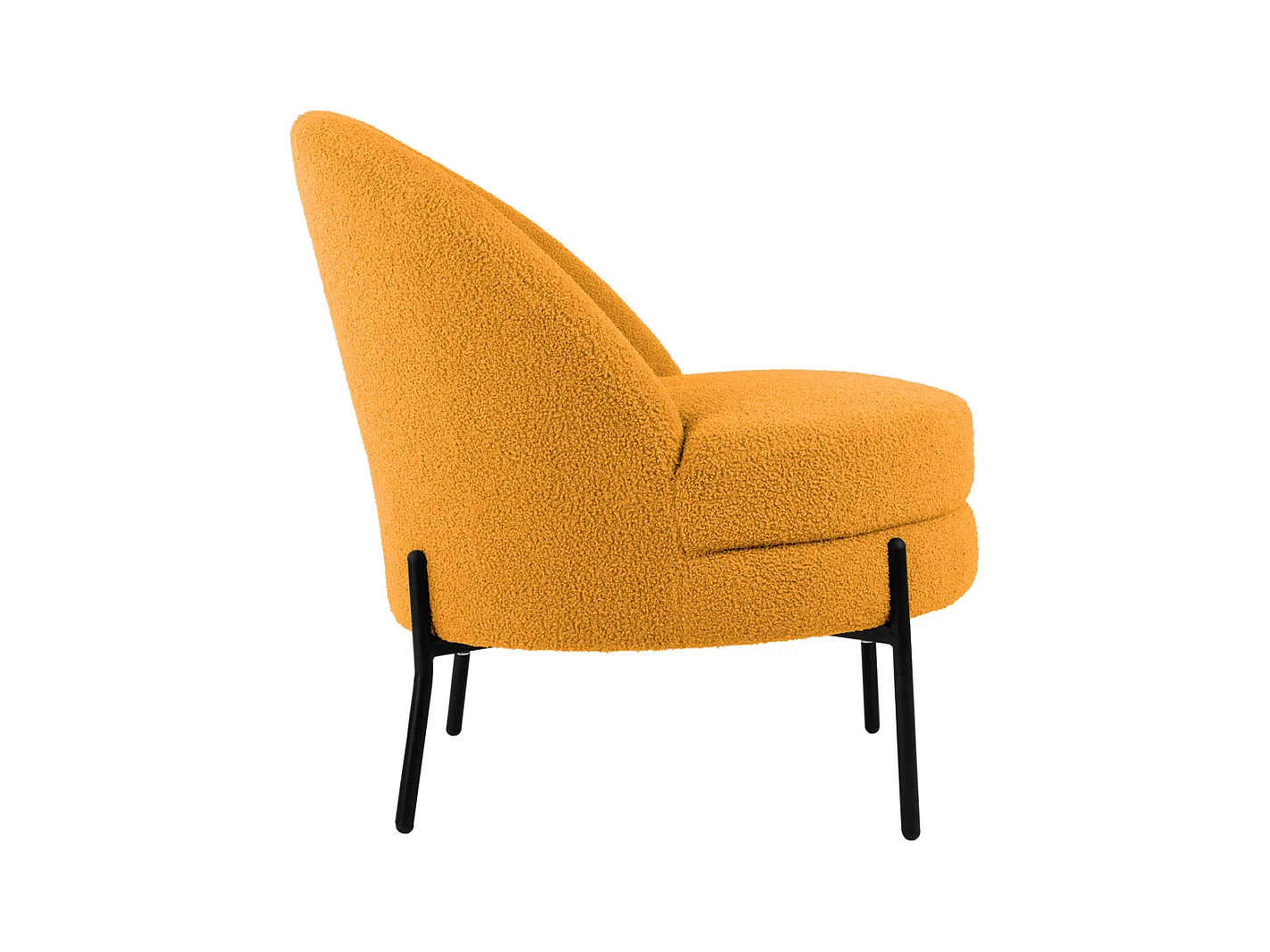 Fauteuil Noble Teddy Curl - Jaune Ocre