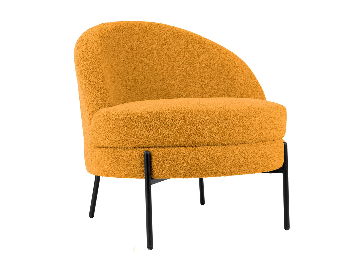Fauteuil Noble Teddy Curl - Jaune Ocre