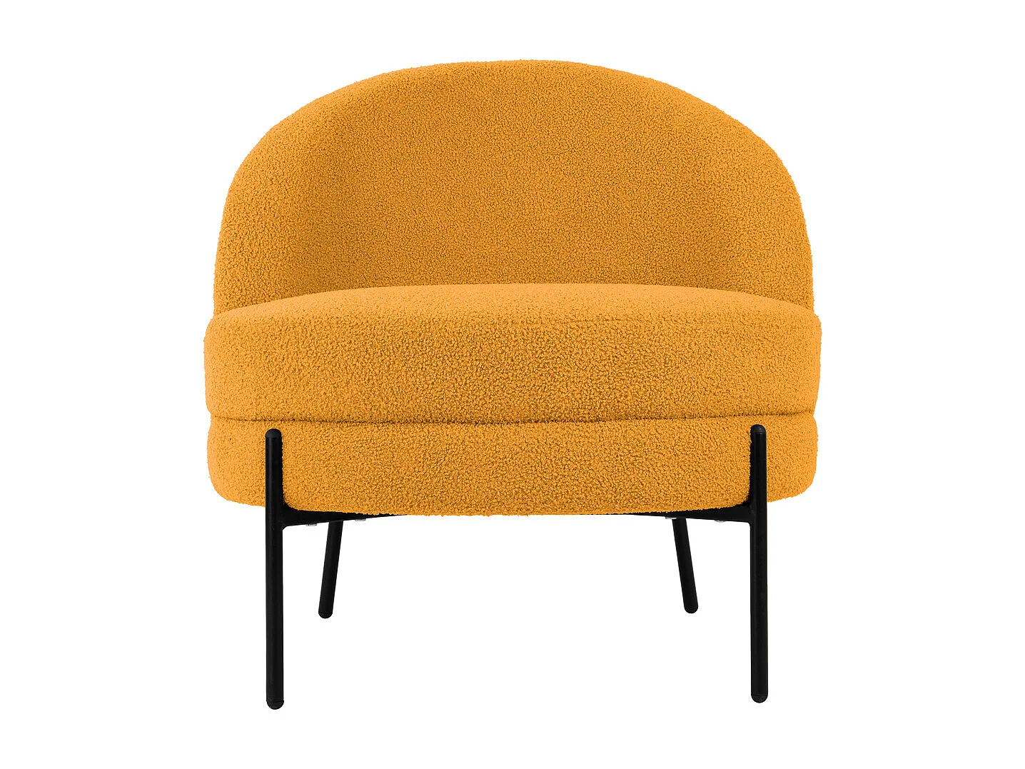 Fauteuil Noble Teddy Curl - Jaune Ocre