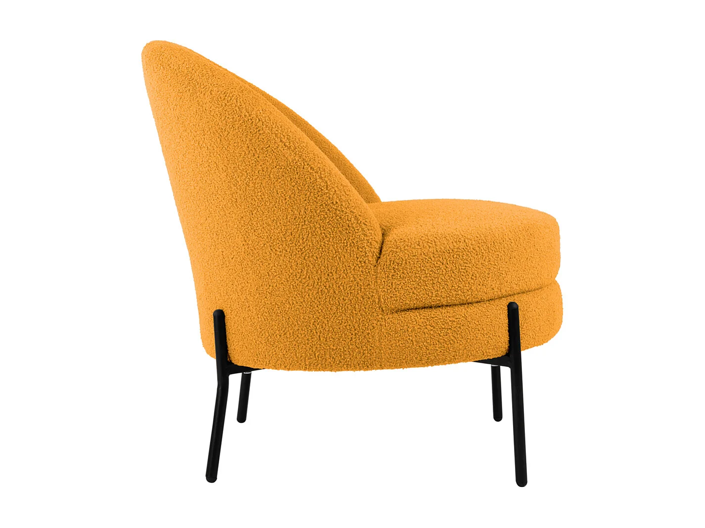 Fauteuil Noble Teddy Curl - Jaune Ocre