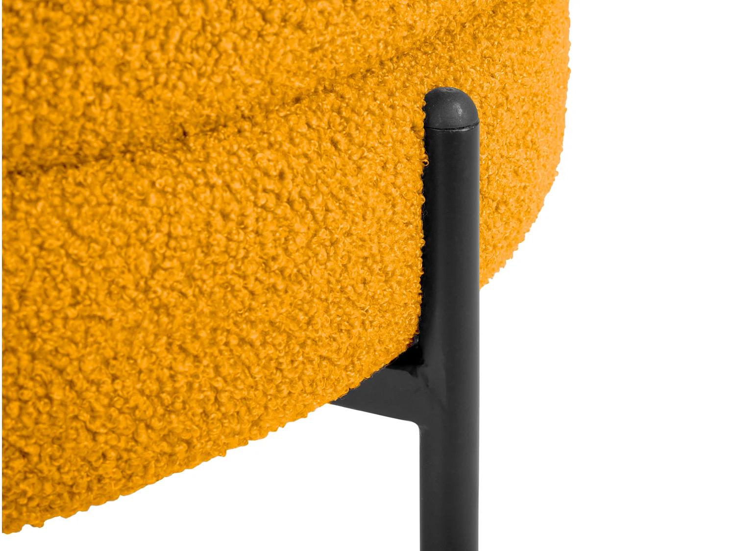 Fauteuil Noble Teddy Curl - Jaune Ocre