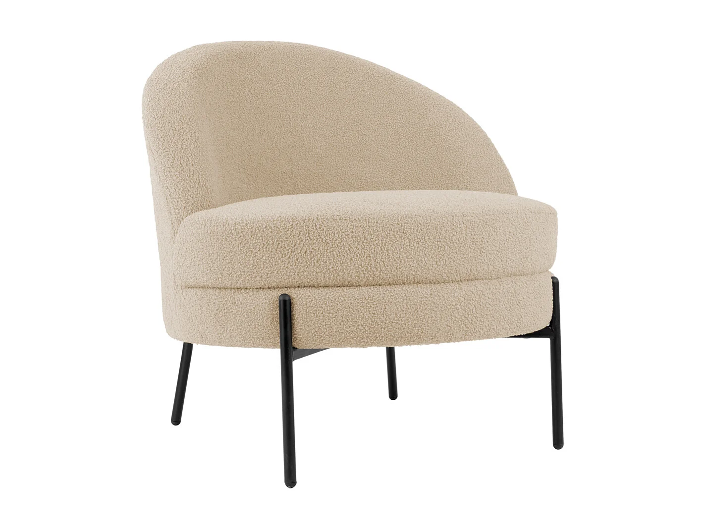 Fauteuil Noble Teddy Curl - Beige
