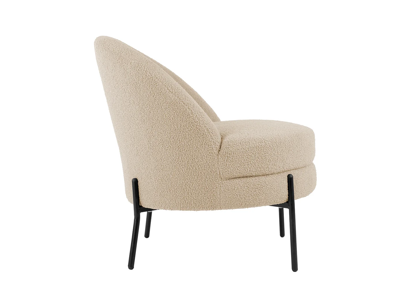 Fauteuil Noble Teddy Curl - Beige