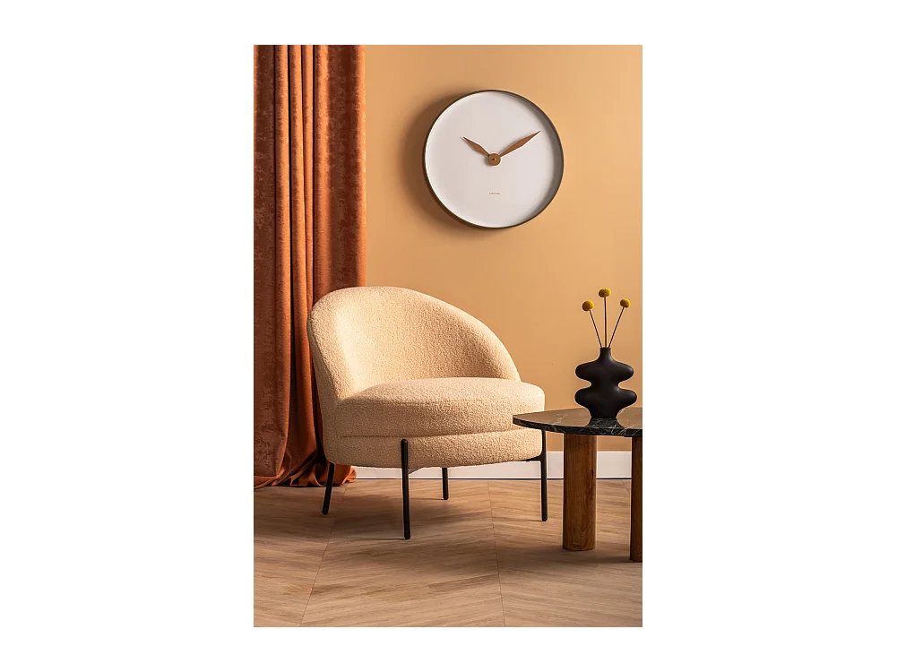 Fauteuil Noble Teddy Curl - Beige