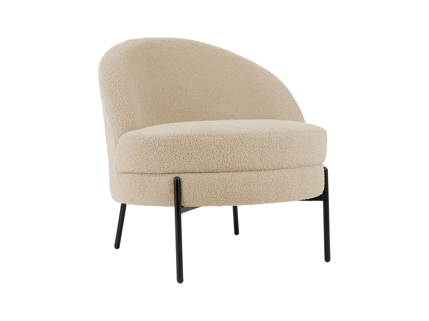 Fauteuil Noble Teddy Curl - Beige