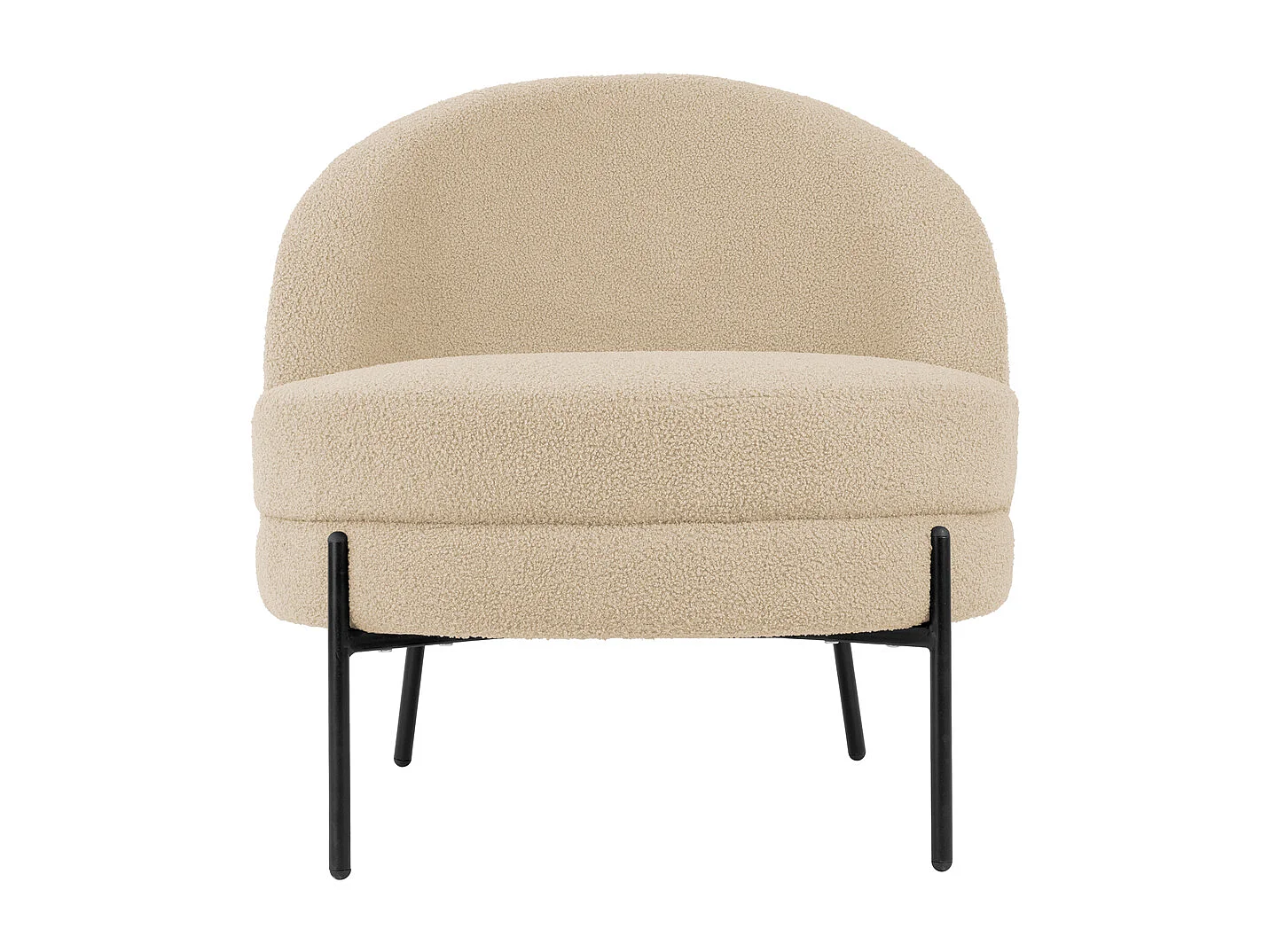 Fauteuil Noble Teddy Curl - Beige