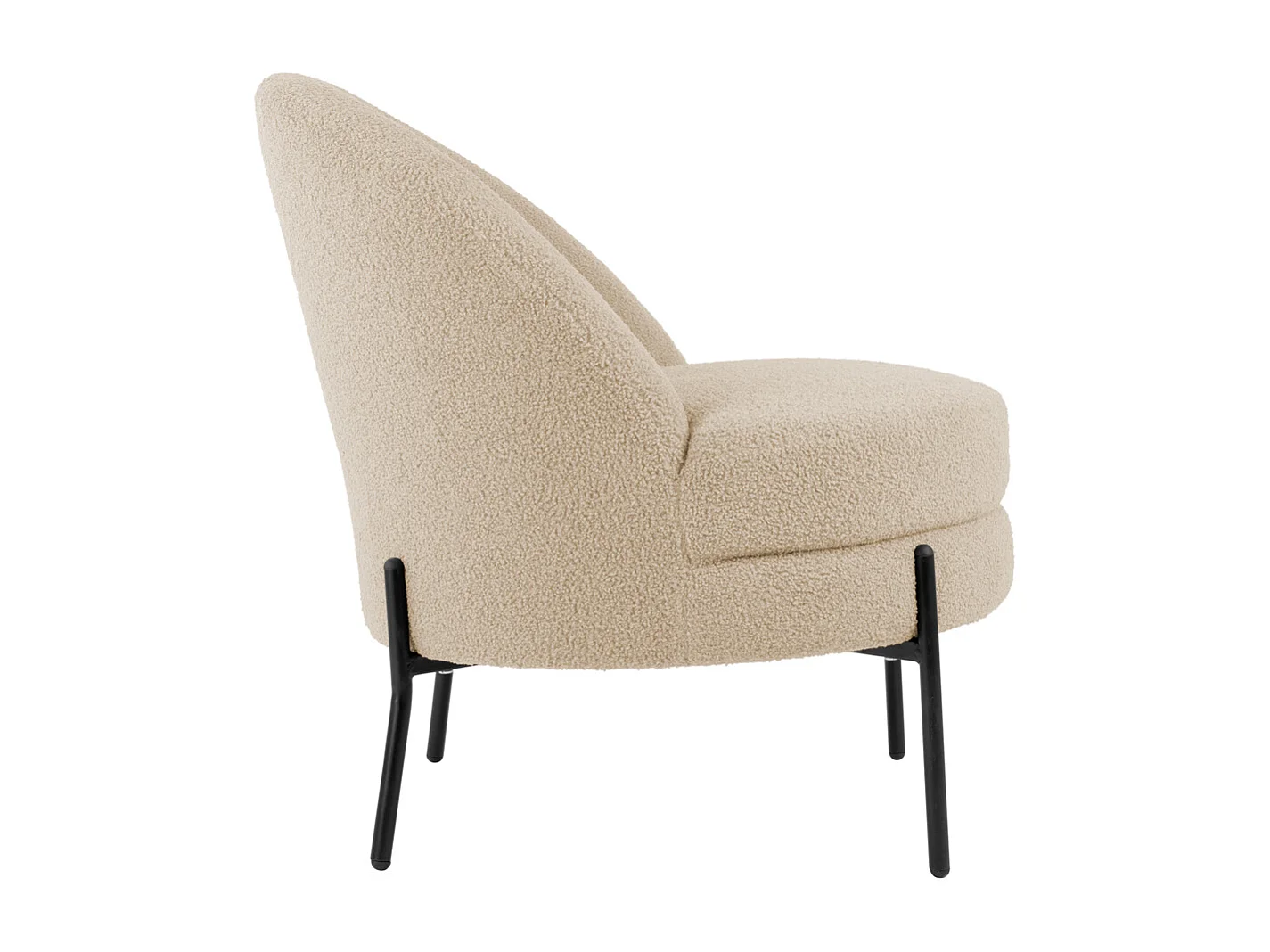 Fauteuil Noble Teddy Curl - Beige