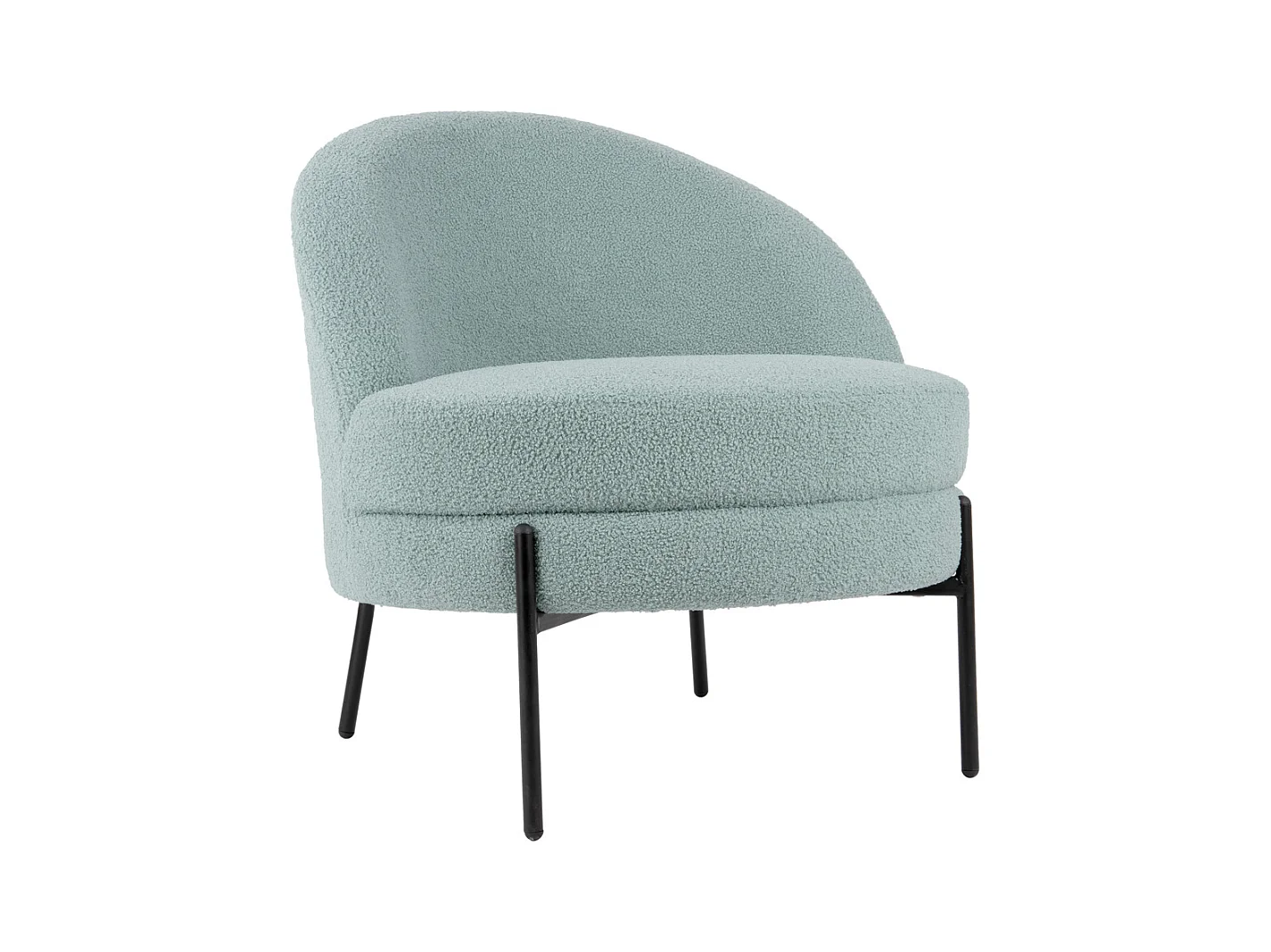 Fauteuil Noble Teddy Curl - Bleu brumeux