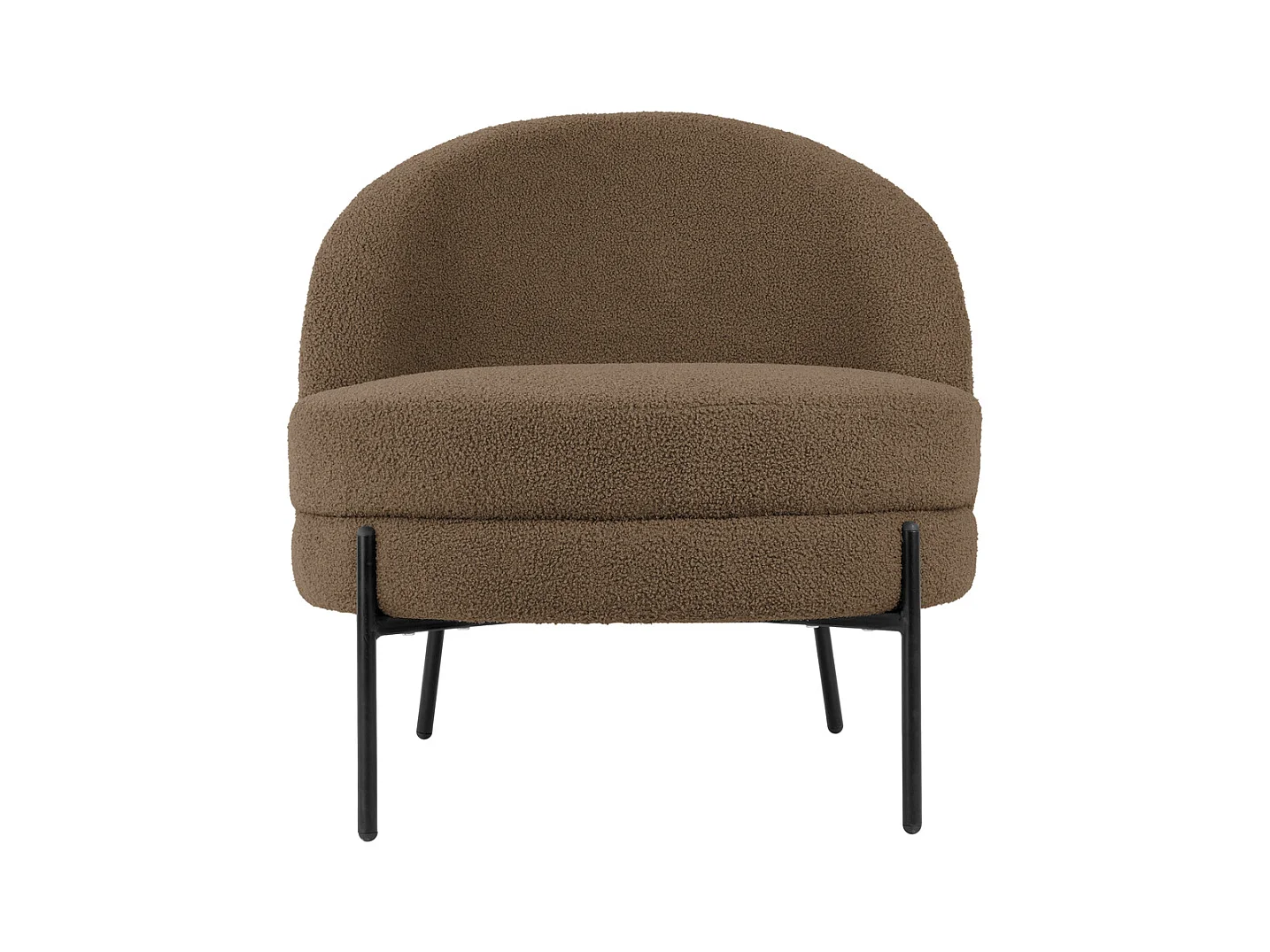 Fauteuil Noble Teddy Curl - Gris chaud