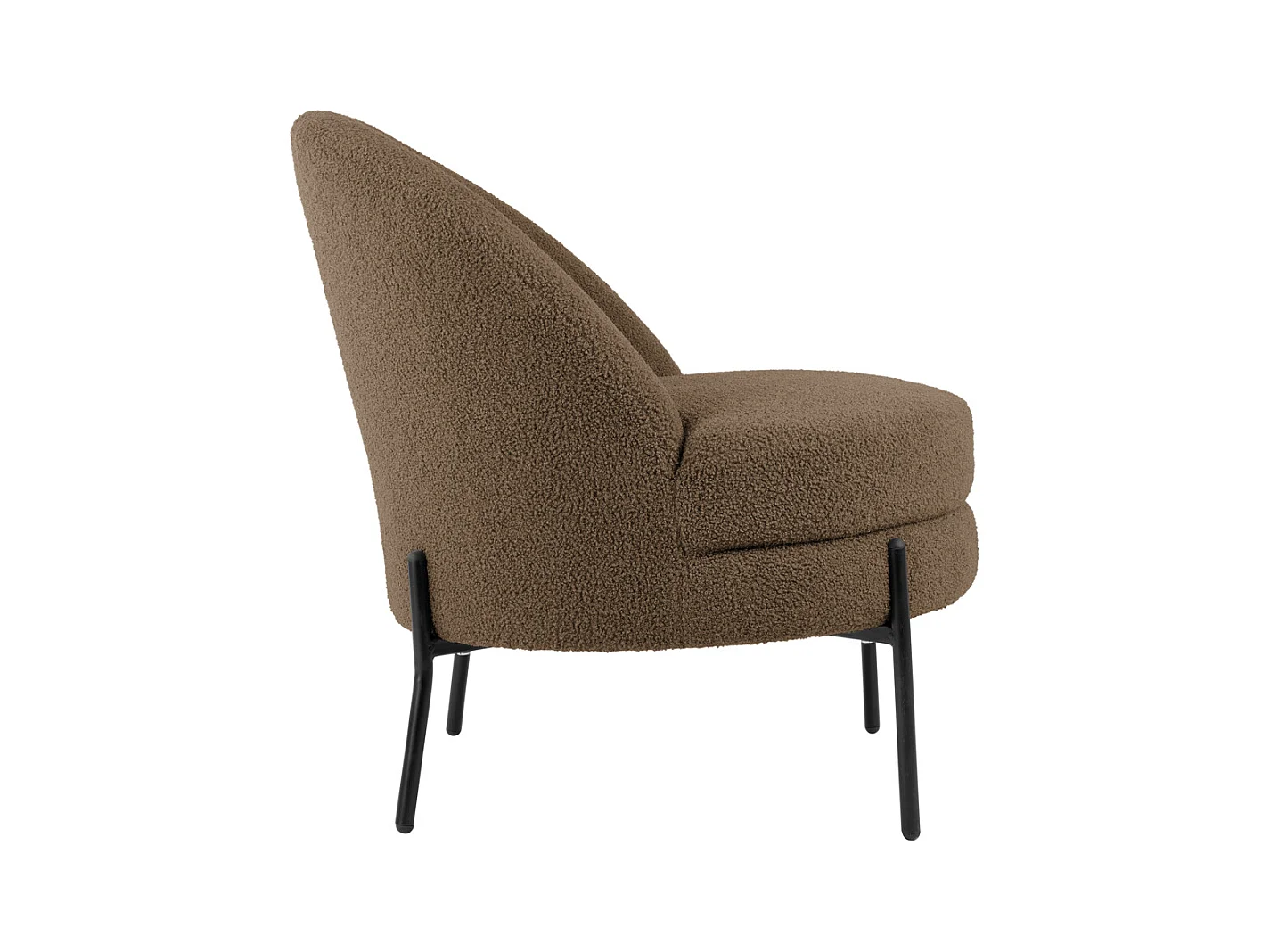 Fauteuil Noble Teddy Curl - Gris chaud