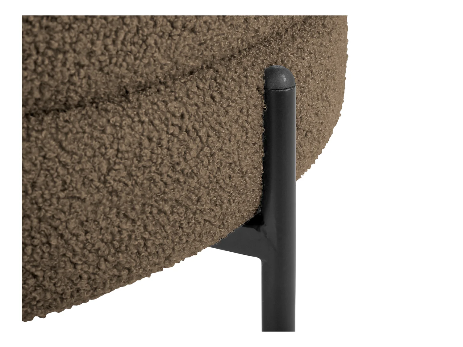 Fauteuil Noble Teddy Curl - Gris chaud