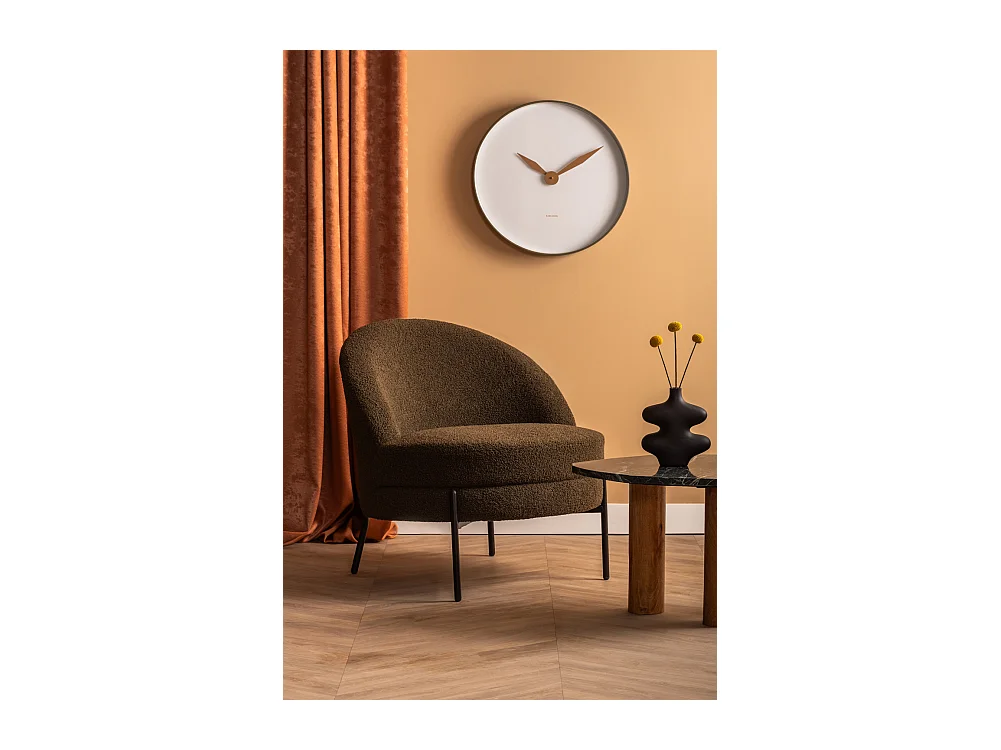 Fauteuil Noble Teddy Curl - Gris chaud