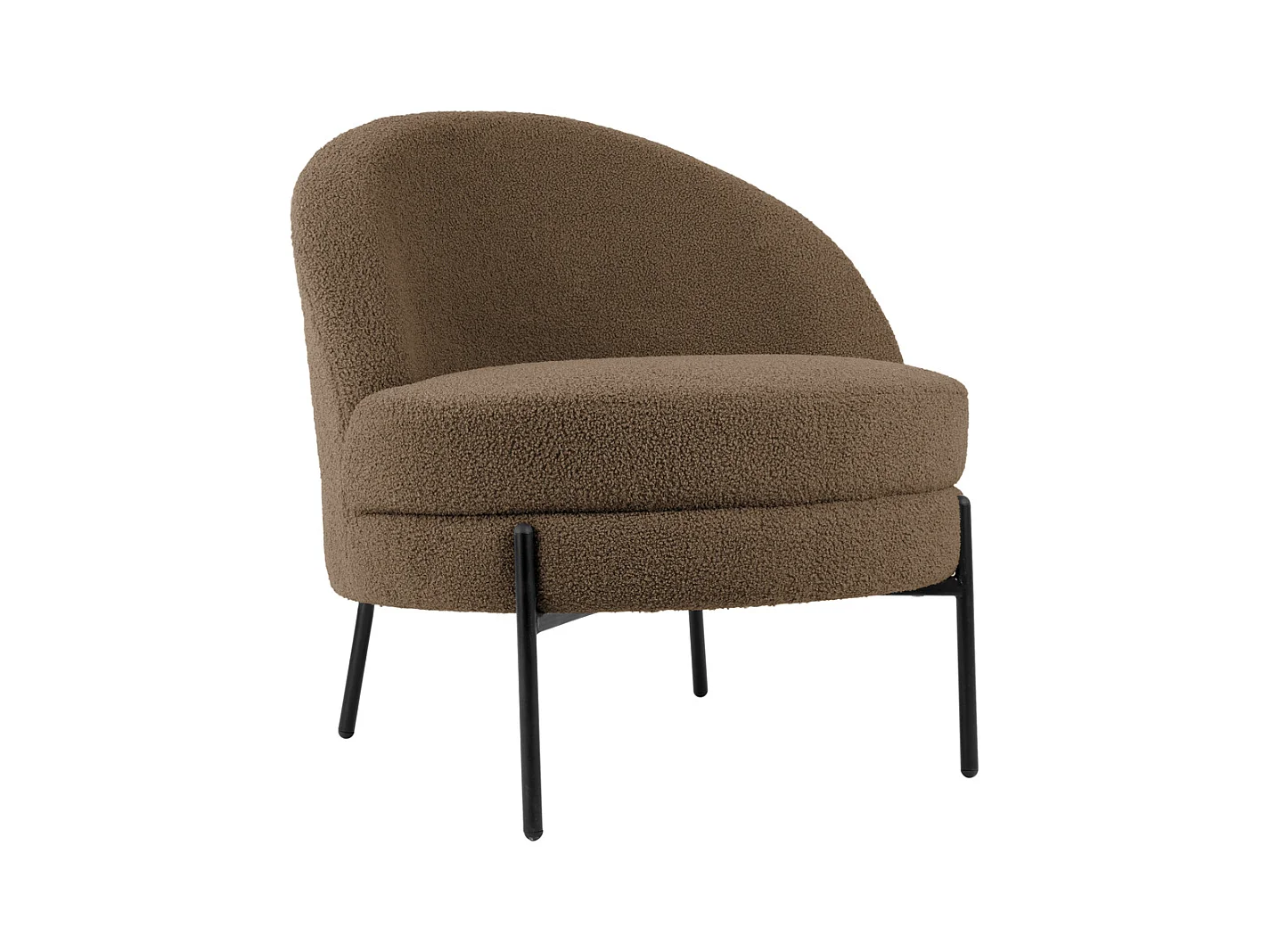 Fauteuil Noble Teddy Curl - Gris chaud