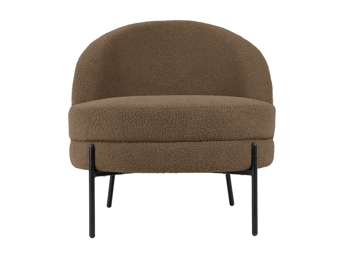 Fauteuil Noble Teddy Curl - Gris chaud