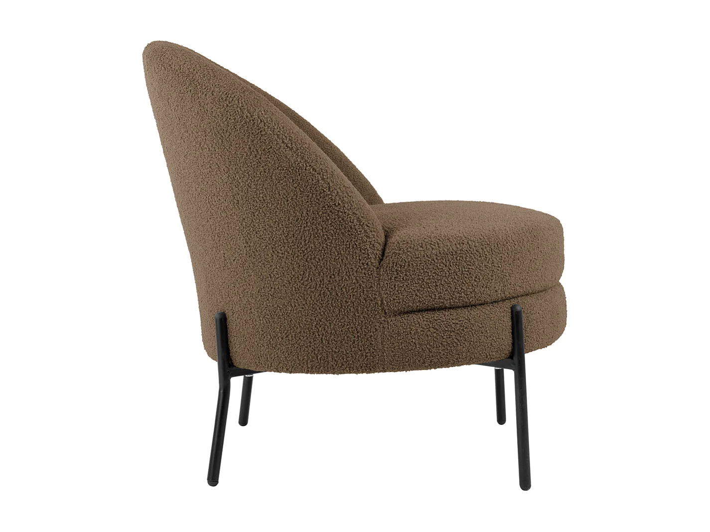 Fauteuil Noble Teddy Curl - Gris chaud