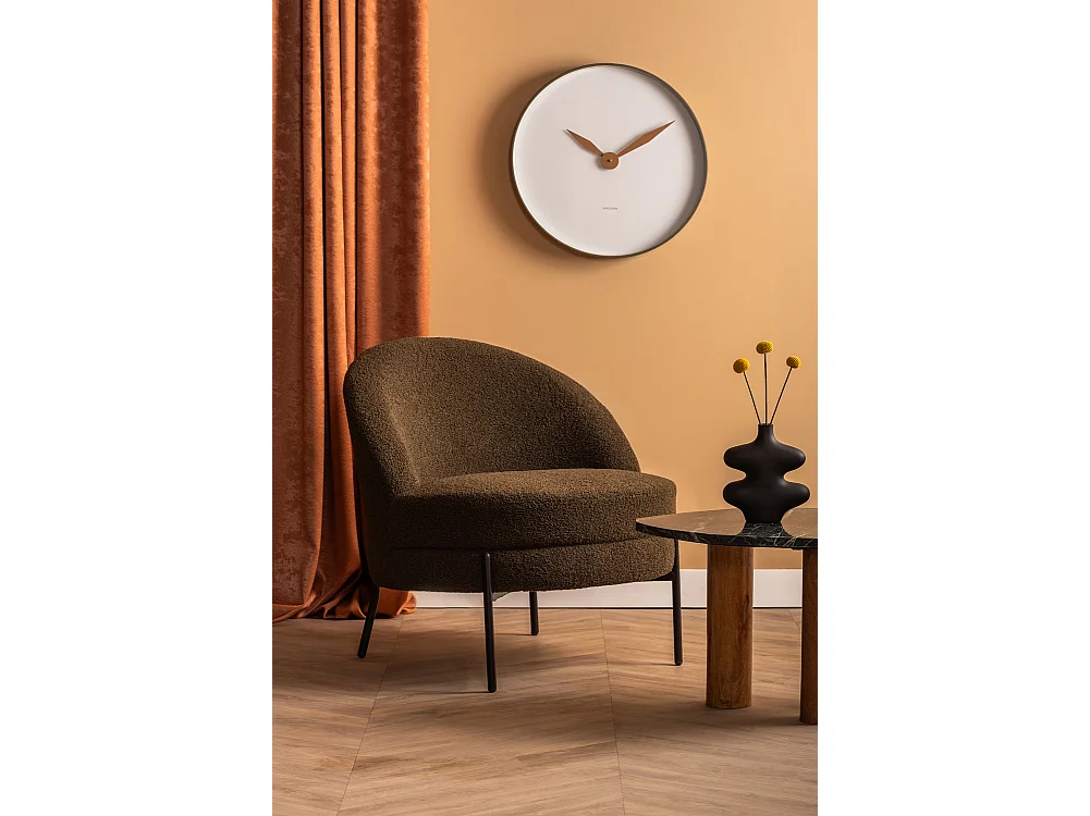 Fauteuil Noble Teddy Curl - Gris chaud