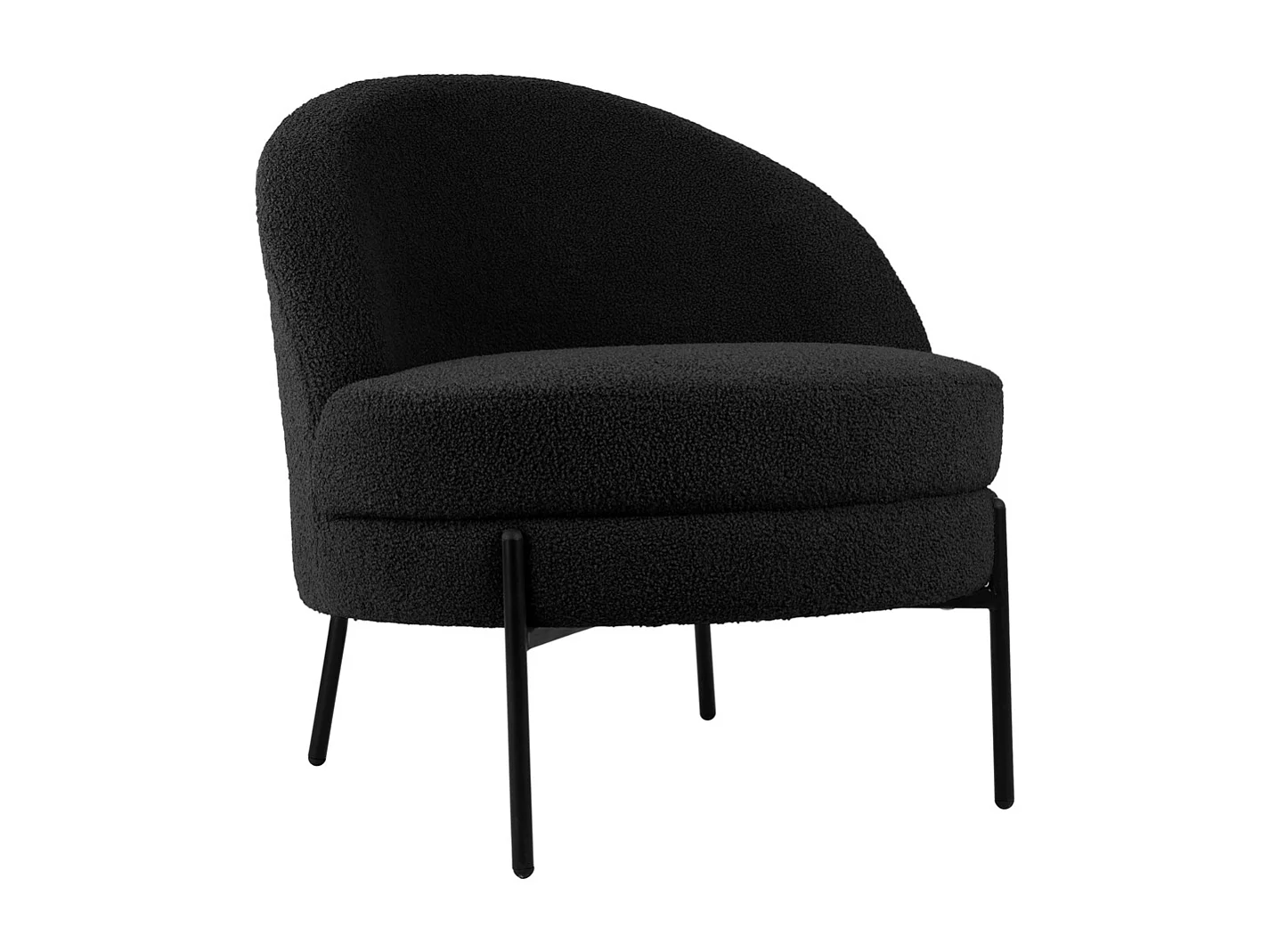 Fauteuil Noble Teddy Curl - Noir
