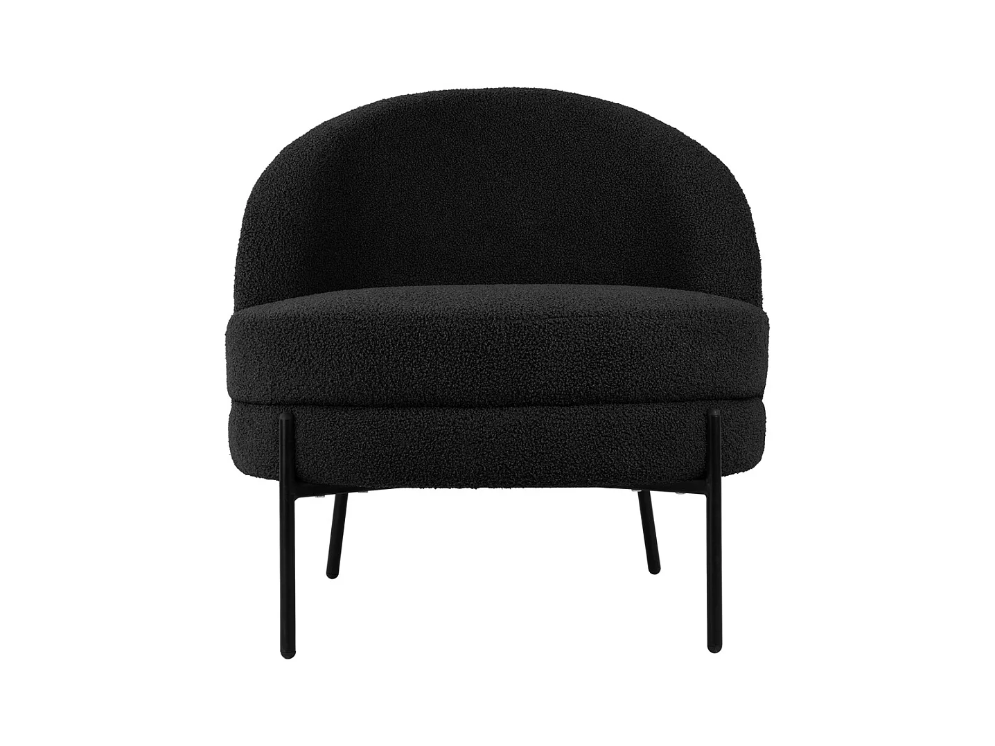Fauteuil Noble Teddy Curl - Noir