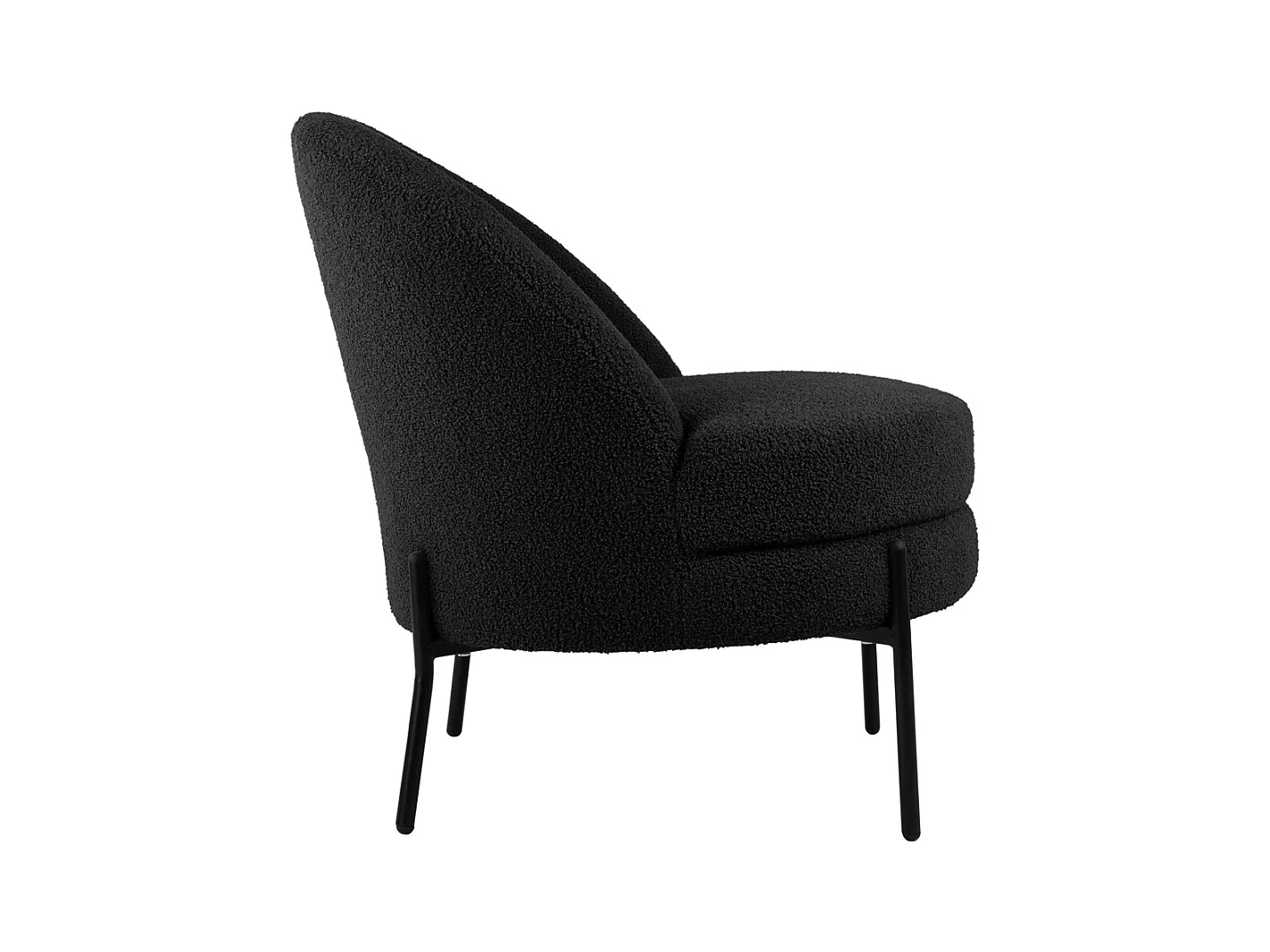 Fauteuil Noble Teddy Curl - Noir