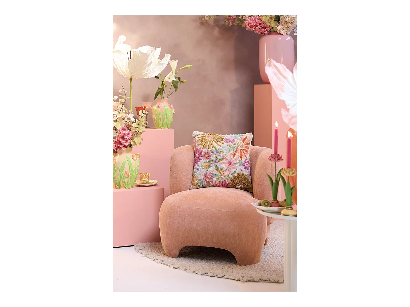 Fauteuil ZENICA - Ø80x71cm - Oranje