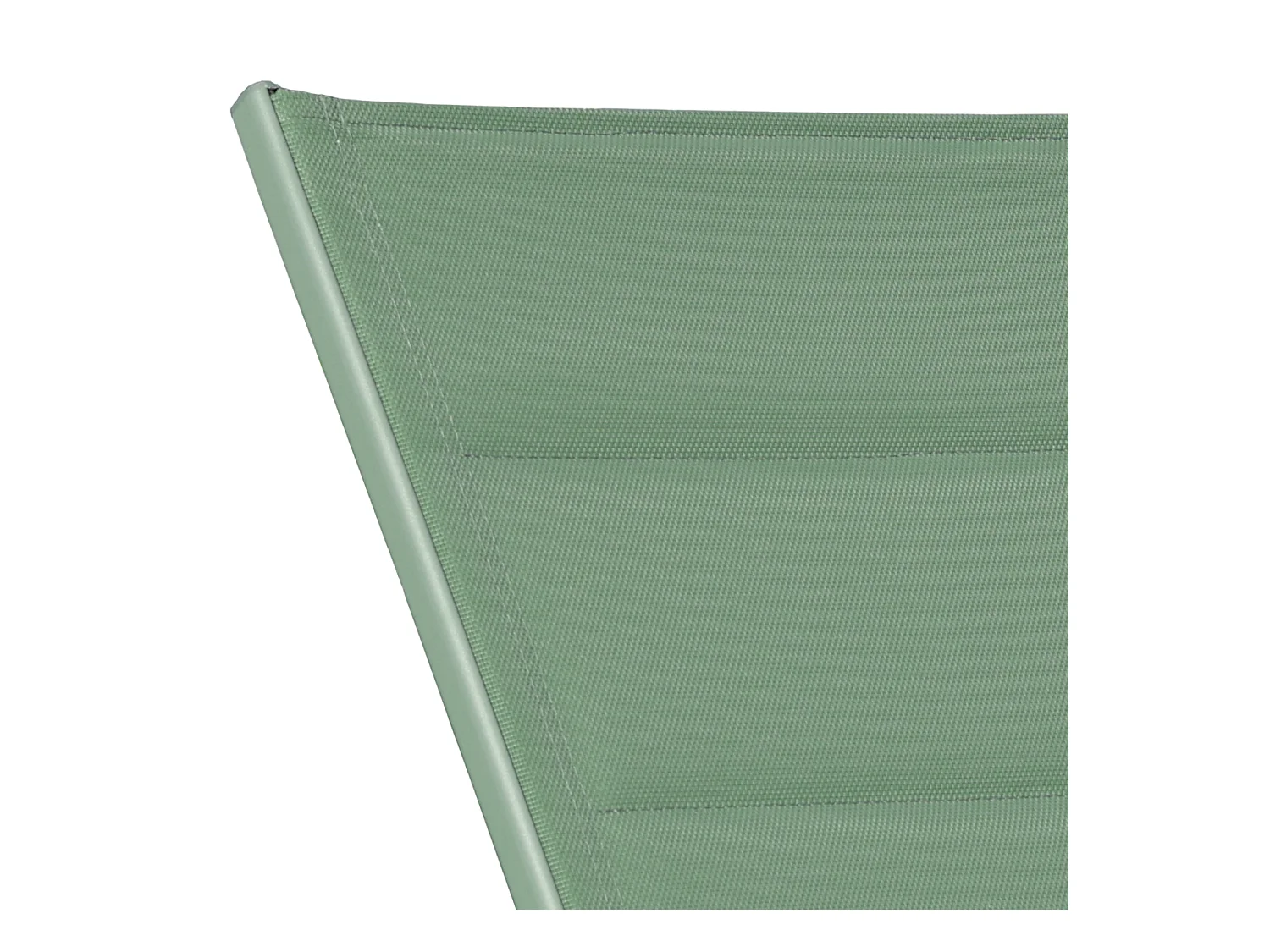 Set bain de soleil et table d'appoint BARBADOS en textilène vert sauge - aluminium vert sauge