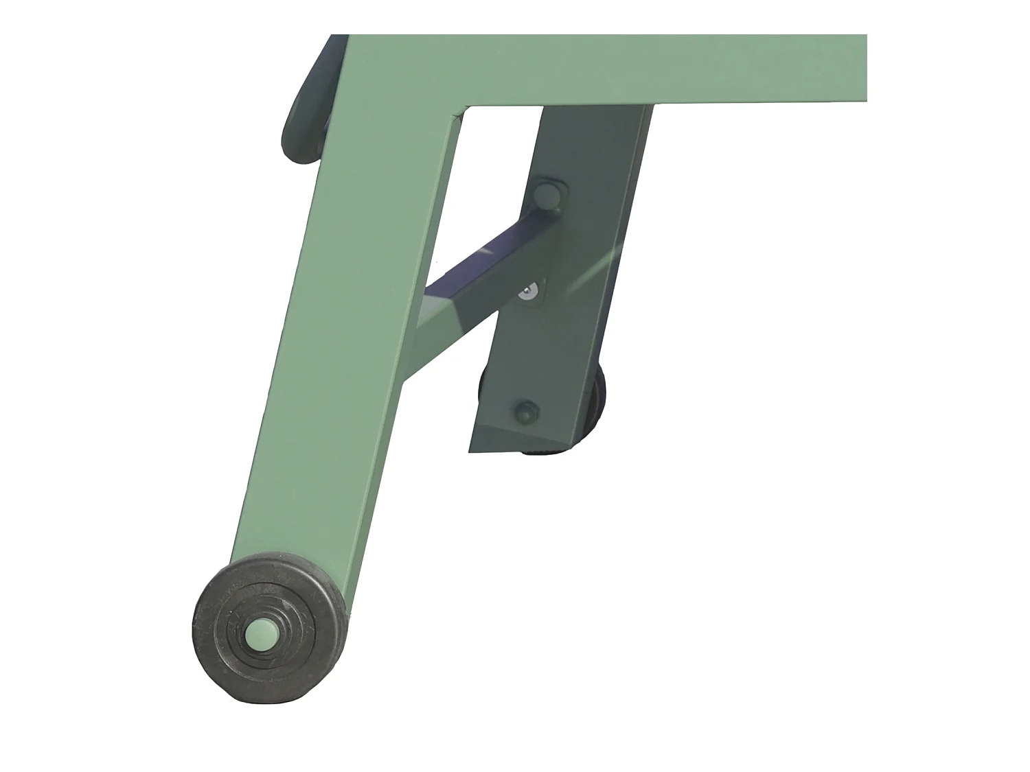 Set bain de soleil et table d'appoint BARBADOS en textilène vert sauge - aluminium vert sauge