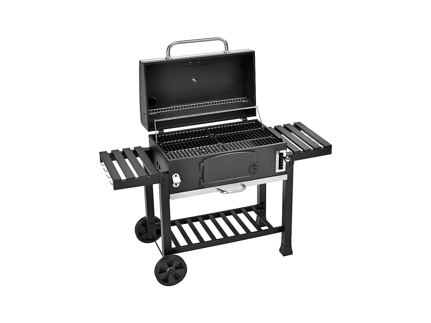 HOLZKOHLEGRILL HERO XXL Set mit Haube & Platte