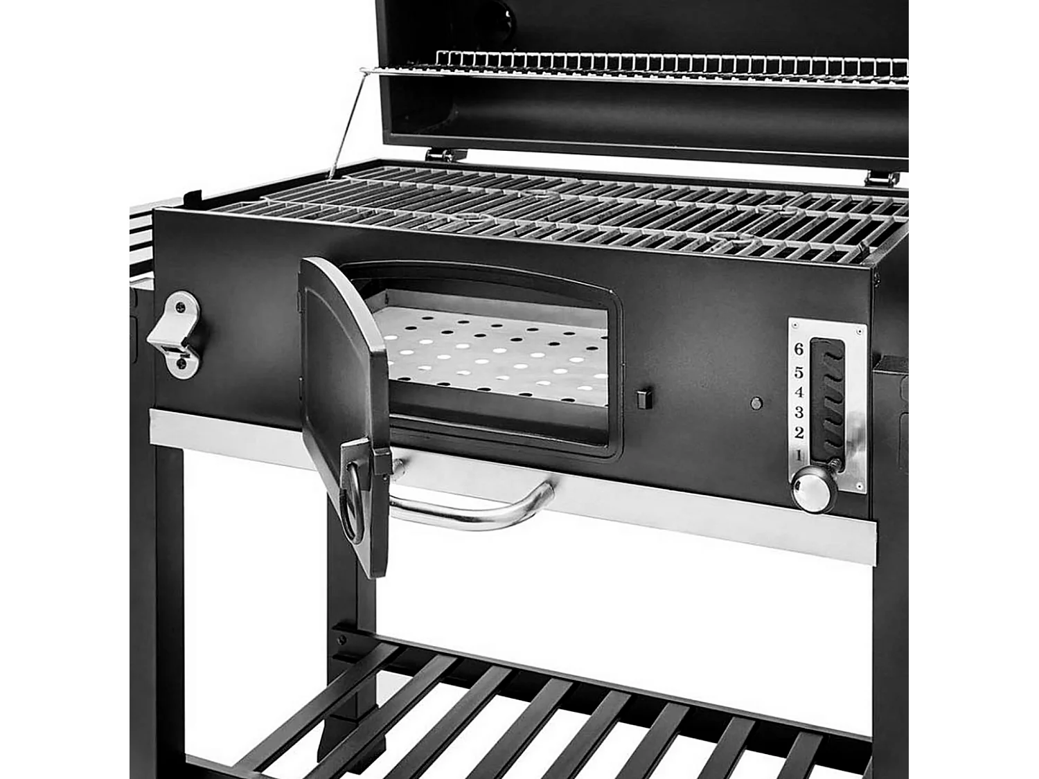HOLZKOHLEGRILL HERO XXL Set mit Haube & Platte