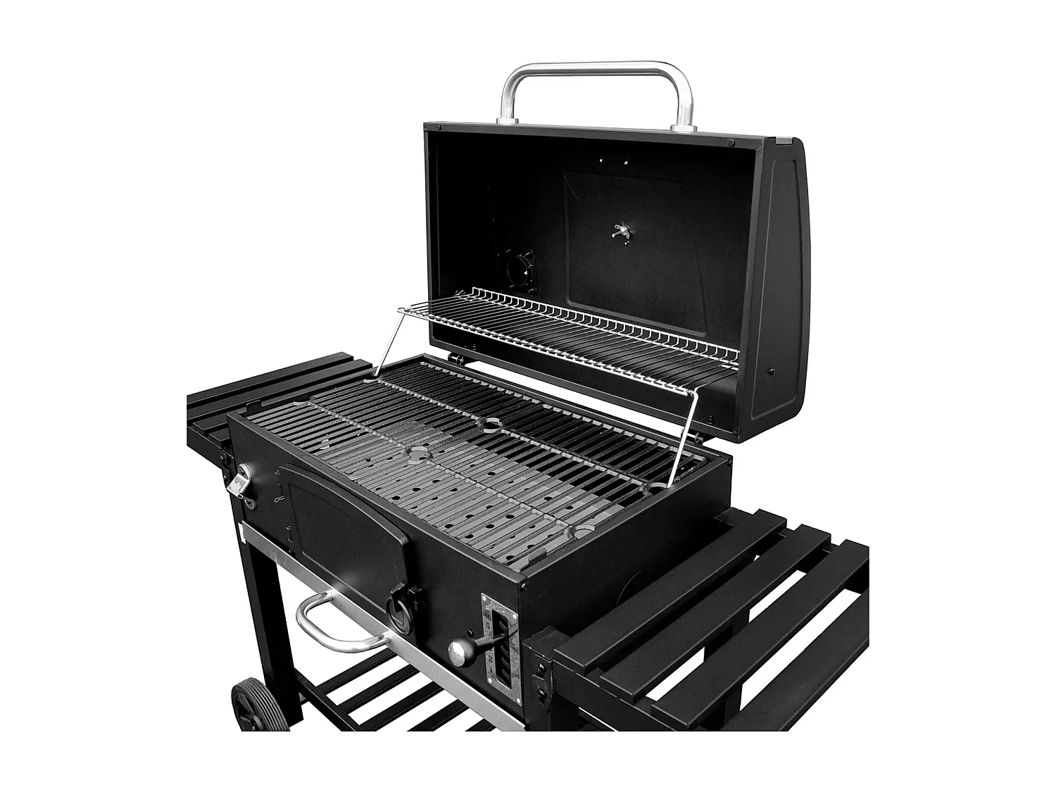 HOLZKOHLEGRILL HERO XXL Set mit Haube & Platte